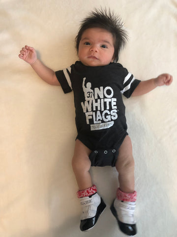No White Flags Onesie - Charcoal