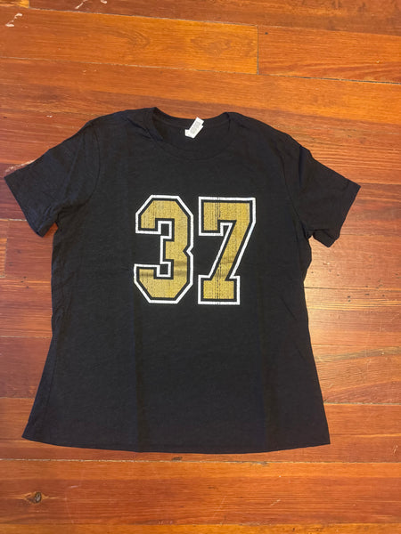 Gleason 37 Mock Jersey Womens Relaxed Crew Neck  T-shirt