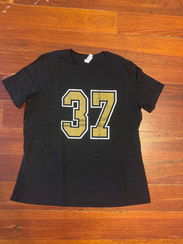 Gleason 37 Mock Jersey Womens Relaxed Crew Neck  T-shirt
