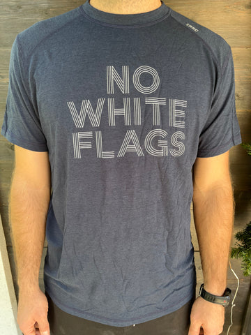 TASC Performance No White Flags Mens T-Shirt Heather Navy