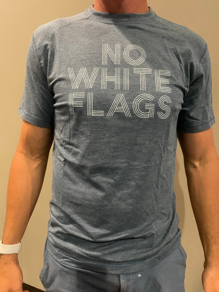 TASC Performance No White Flags Mens T-Shirt Indigo Heather – Team Gleason