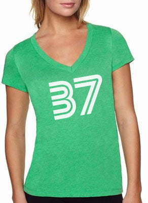 Retro 37 Team Gleason Womens V-neck T-shirt