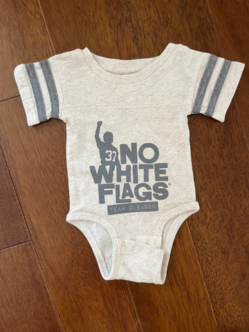 No White Flags Onesie - Natural Heather and Gray