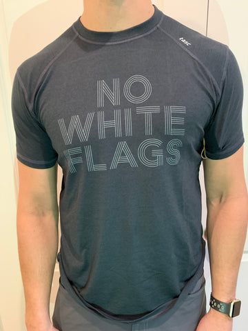 TASC Performance No White Flags Mens T-Shirt Charcoal Gray